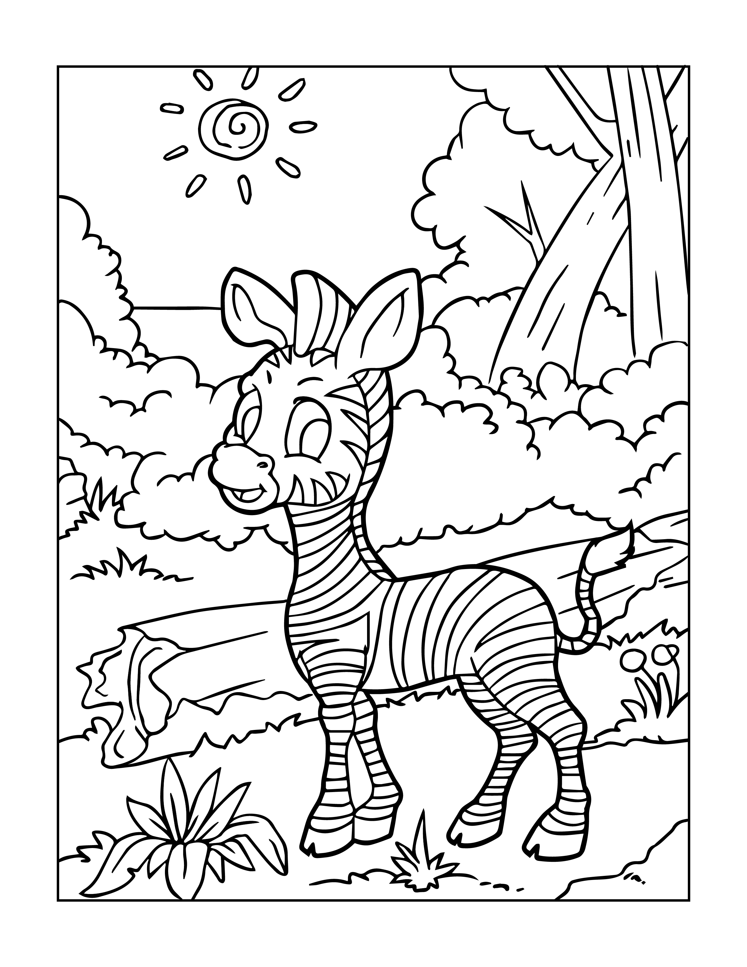 Rhino coloring page