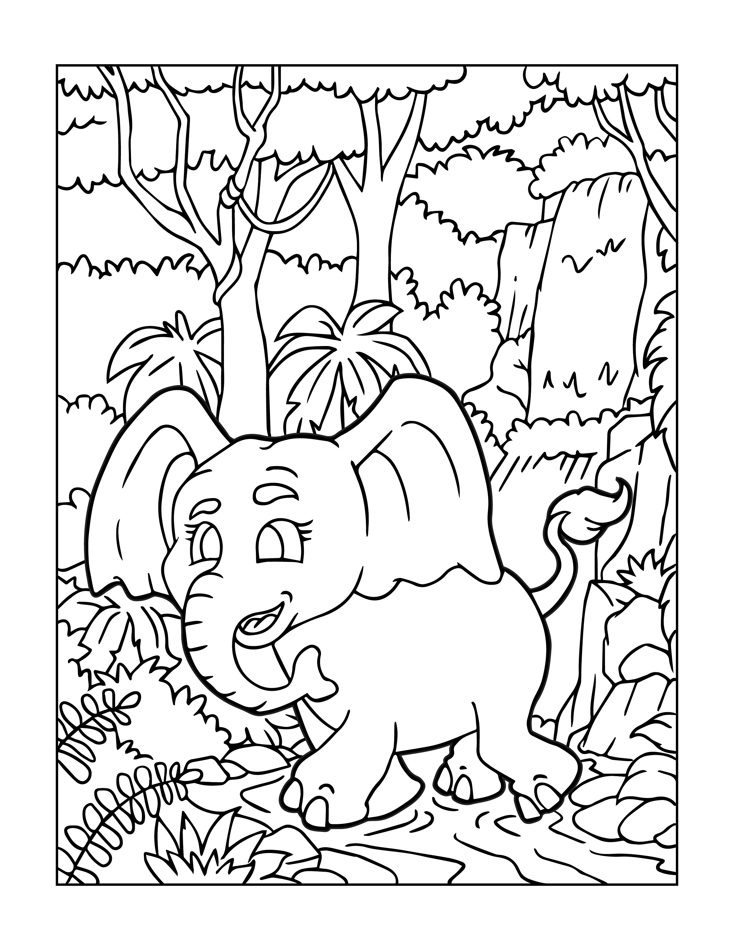 Tiger coloring page