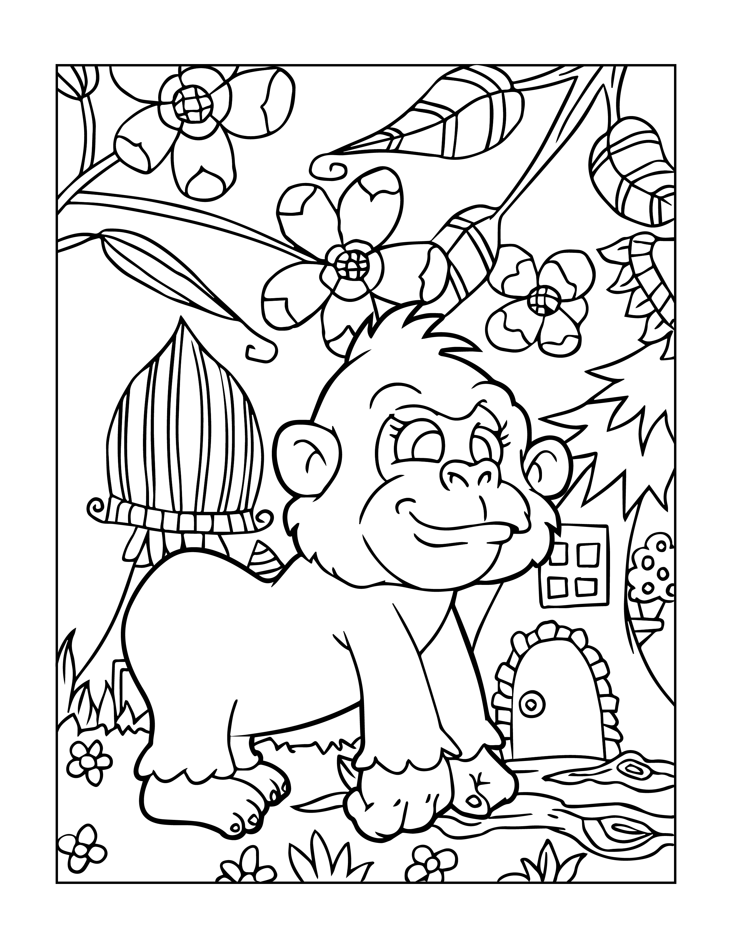 Zebra coloring page
