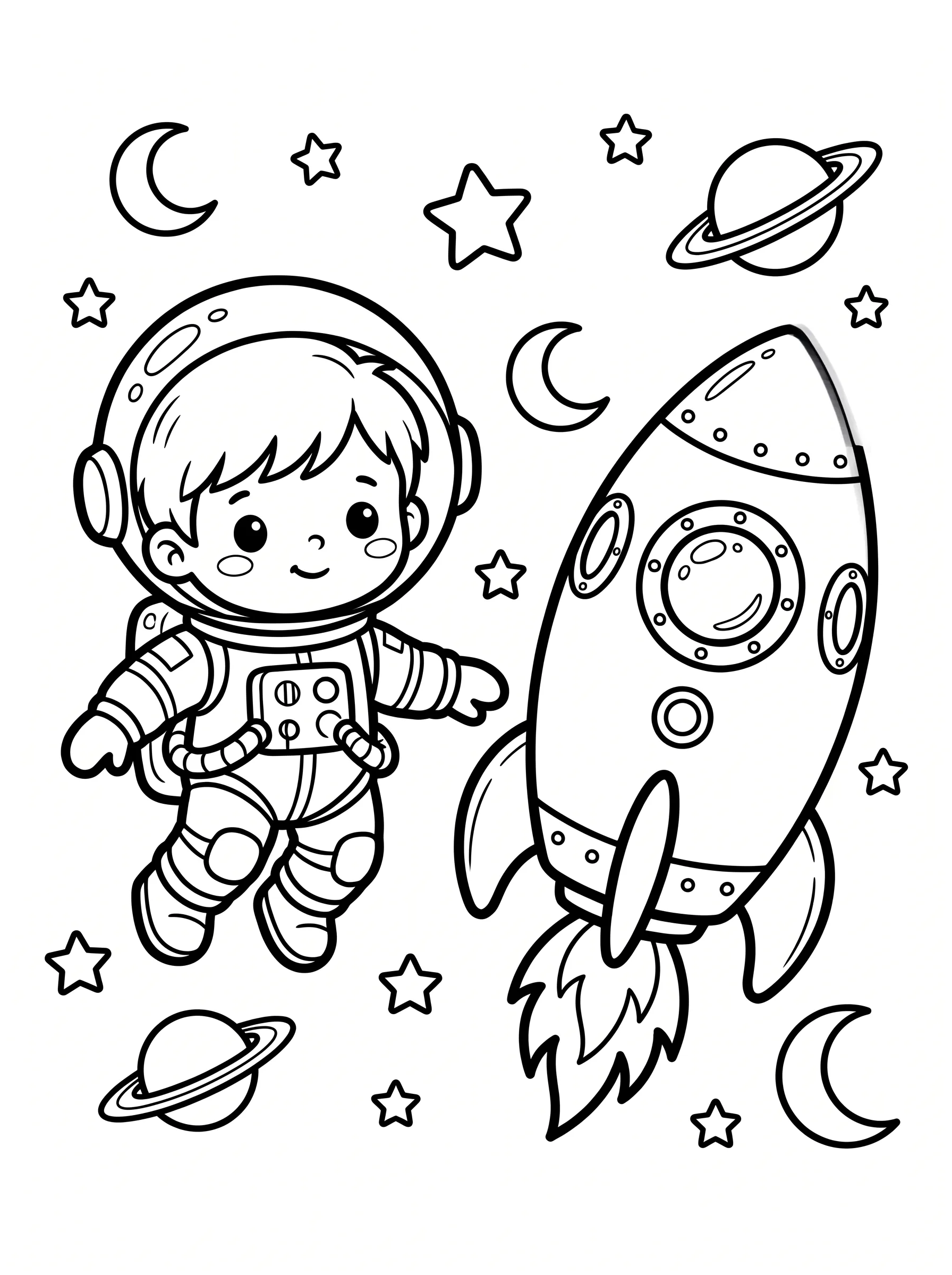 Young Astronaut Rocket printable